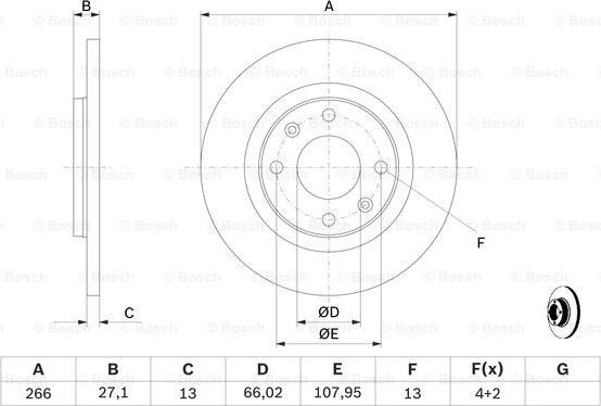 BOSCH 0 986 479 B51 - Jarrulevy inparts.fi