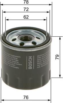 BOSCH 0 986 4B7 043 - Öljynsuodatin inparts.fi