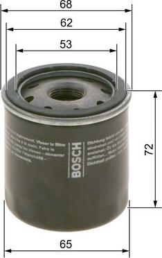 BOSCH 0 986 4B7 067 - Öljynsuodatin inparts.fi