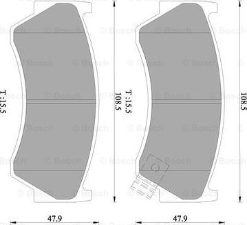 BOSCH 0 986 505 966 - Jarrupala, levyjarru inparts.fi