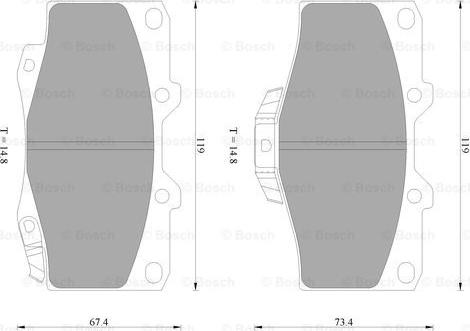 BOSCH 0 986 505 798 - Jarrupala, levyjarru inparts.fi