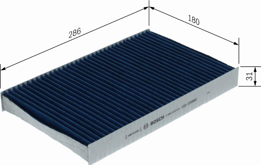 BOSCH 0 986 628 601 - Suodatin, sisäilma inparts.fi