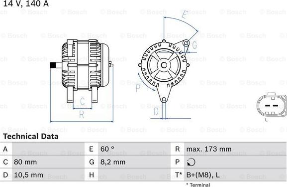 BOSCH 0 986 049 950 - Laturi inparts.fi