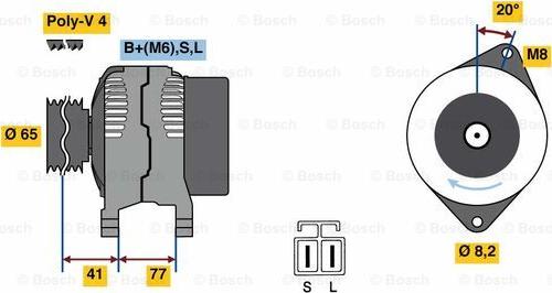 BOSCH 0 986 049 900 - Laturi inparts.fi