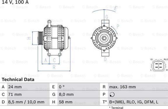 BOSCH 0 986 049 970 - Laturi inparts.fi