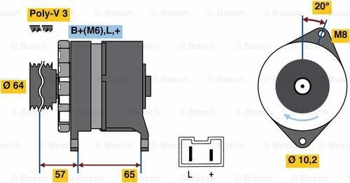 BOSCH 0 986 049 440 - Laturi inparts.fi