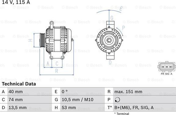 BOSCH 0 986 049 460 - Laturi inparts.fi