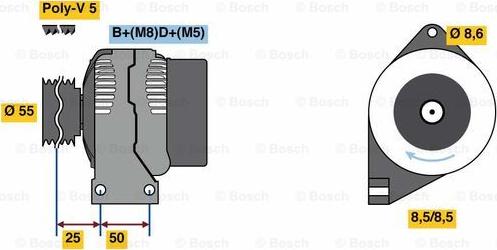 BOSCH 0 986 049 540 - Laturi inparts.fi