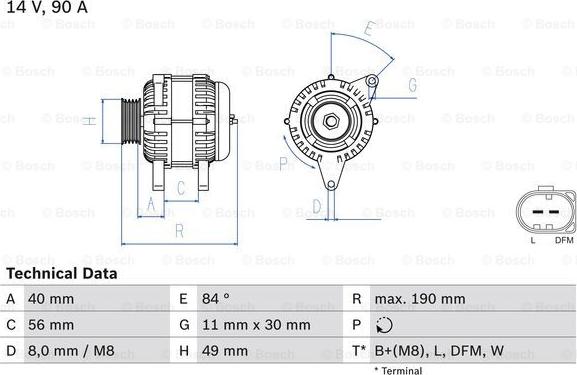 BOSCH 0 986 049 640 - Laturi inparts.fi