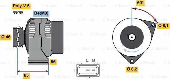 BOSCH 0 986 049 620 - Laturi inparts.fi