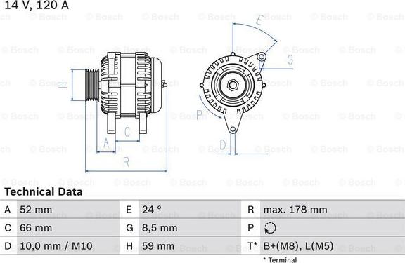 BOSCH 0 986 049 061 - Laturi inparts.fi