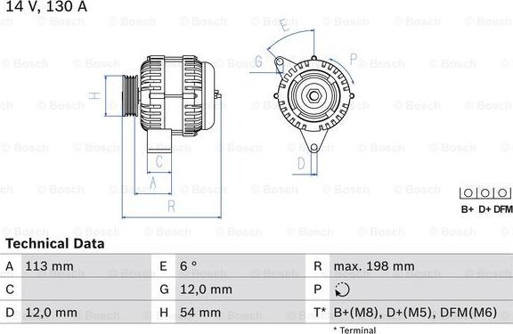 BOSCH 0 986 049 000 - Laturi inparts.fi