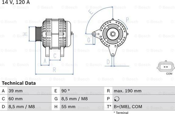 BOSCH 0 986 049 030 - Laturi inparts.fi