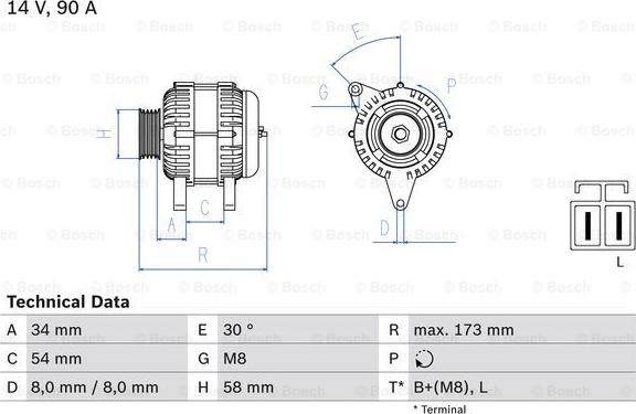 BOSCH 0 986 049 191 - Laturi inparts.fi