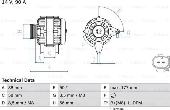 BOSCH 0 986 049 101 - Laturi inparts.fi