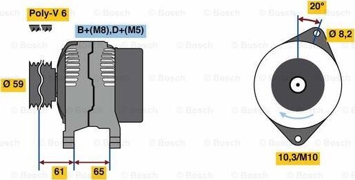 BOSCH 0 986 049 311 - Laturi inparts.fi