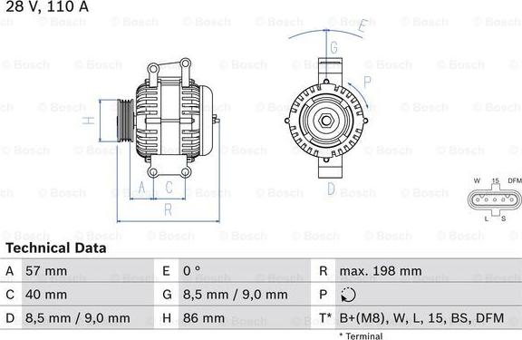 BOSCH 0 986 049 780 - Laturi inparts.fi