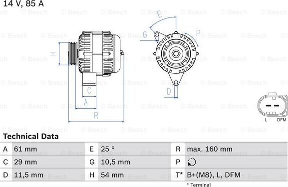 BOSCH 0 986 044 490 - Laturi inparts.fi