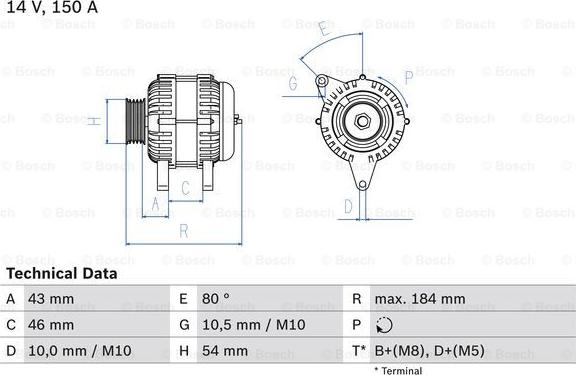 BOSCH 0 986 044 400 - Laturi inparts.fi