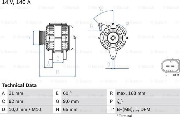 BOSCH 0 986 044 470 - Laturi inparts.fi