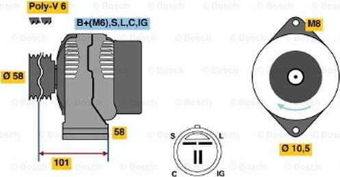 BOSCH 0 986 044 511 - Laturi inparts.fi