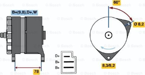 BOSCH 0 986 044 571 - Laturi inparts.fi