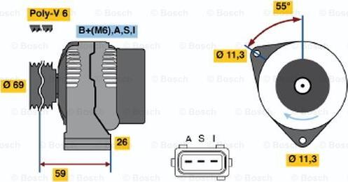 BOSCH 0 986 044 691 - Laturi inparts.fi