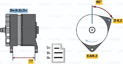 BOSCH 0 986 044 601 - Laturi inparts.fi