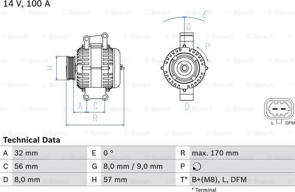 BOSCH 0 986 044 010 - Laturi inparts.fi