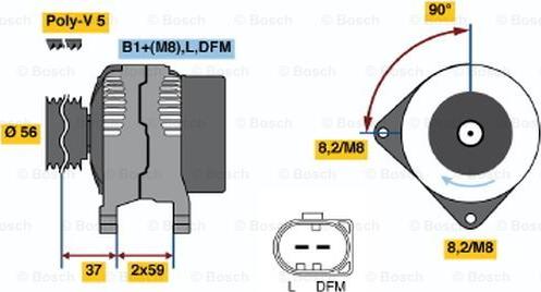 BOSCH 0 986 044 850 - Laturi inparts.fi