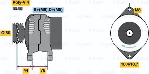 BOSCH 0 986 044 801 - Laturi inparts.fi