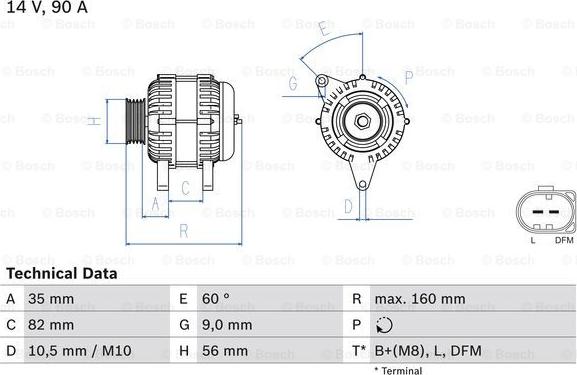 BOSCH 0 986 044 300 - Laturi inparts.fi