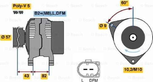 BOSCH 0 986 044 310 - Laturi inparts.fi