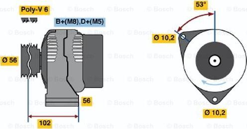 BOSCH 0 986 044 370 - Laturi inparts.fi