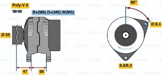 BOSCH 0 986 044 741 - Laturi inparts.fi