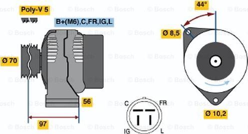 BOSCH 0 986 045 961 - Laturi inparts.fi