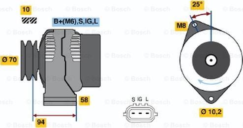 BOSCH 0 986 045 901 - Laturi inparts.fi