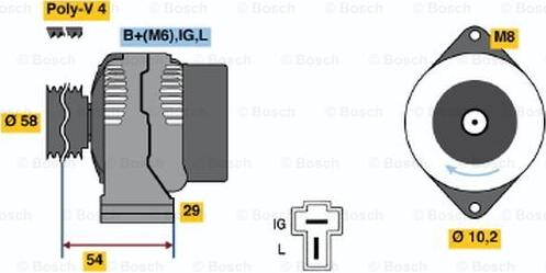 BOSCH 0 986 045 461 - Laturi inparts.fi