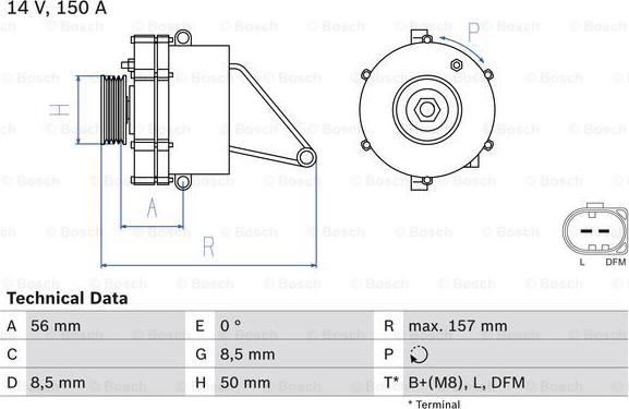 BOSCH 0 986 045 410 - Laturi inparts.fi