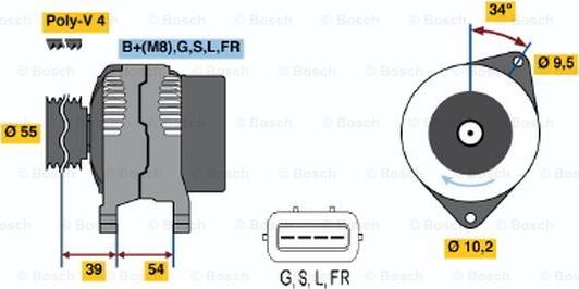 BOSCH 0 986 045 591 - Laturi inparts.fi