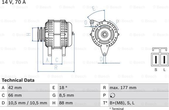 BOSCH 0 986 045 541 - Laturi inparts.fi