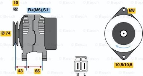 BOSCH 0 986 045 501 - Laturi inparts.fi