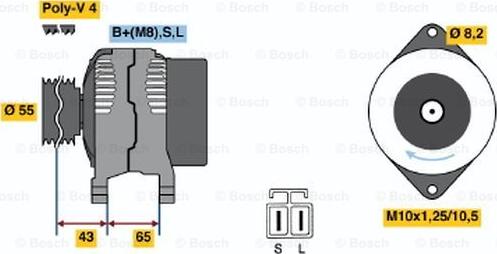 BOSCH 0 986 045 511 - Laturi inparts.fi