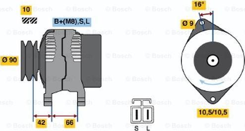 BOSCH 0 986 045 521 - Laturi inparts.fi