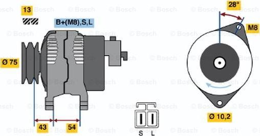 BOSCH 0 986 045 571 - Laturi inparts.fi