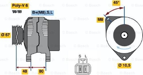 BOSCH 0 986 045 641 - Laturi inparts.fi