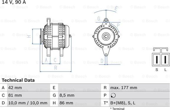 BOSCH 0 986 045 651 - Laturi inparts.fi