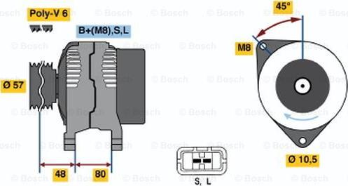 BOSCH 0 986 045 661 - Laturi inparts.fi