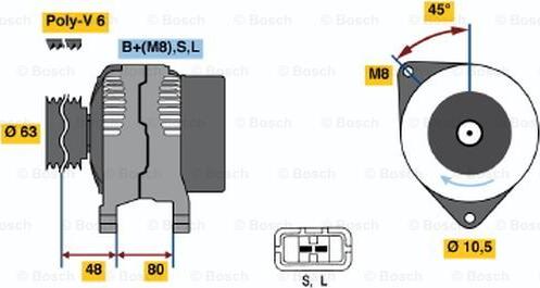 BOSCH 0 986 045 621 - Laturi inparts.fi