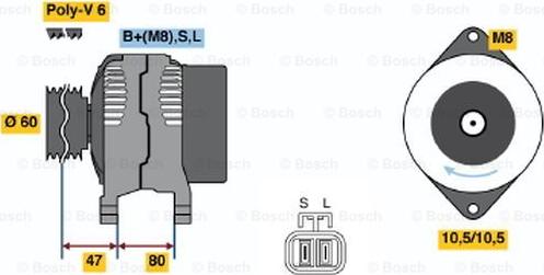 BOSCH 0 986 045 671 - Laturi inparts.fi